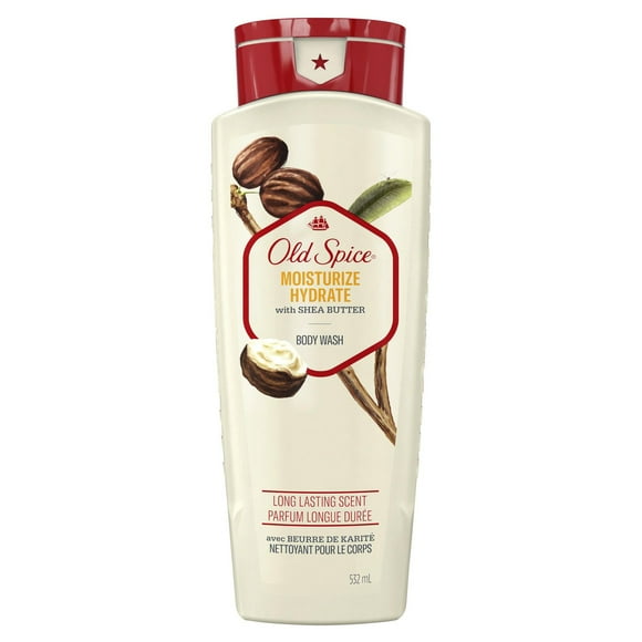 Nettoyant pour le corps Old Spice pour hommes, Hydrate avec beurre de karité 532 mL (18 oz)