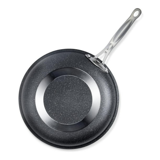 Granite Rock Mineral Enforced Non-Stick Frying Pan, Black