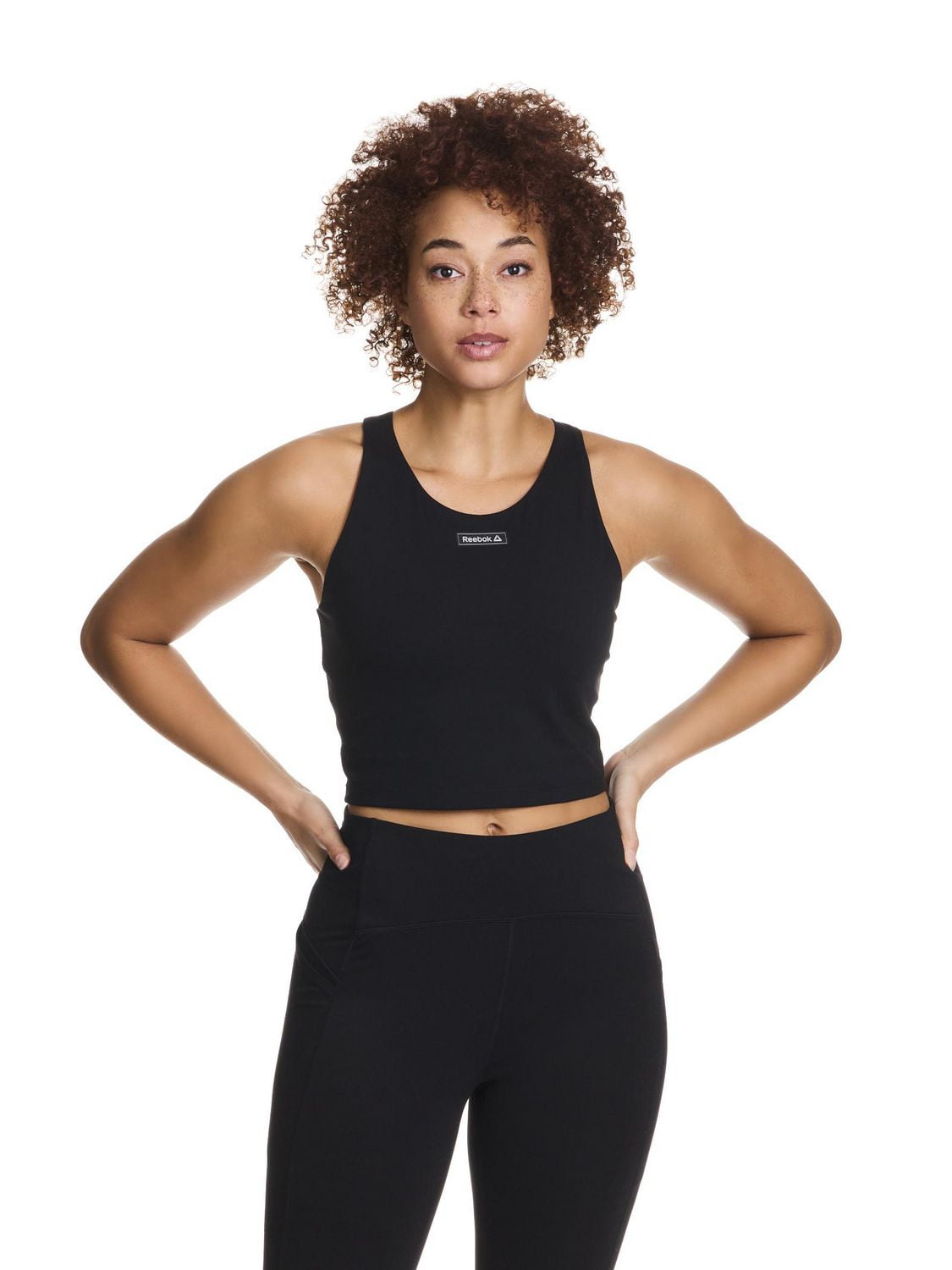 Reebok Women's ‘Sprinter’ Medium Impact Cropped Bra Tank With Removable Cups