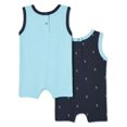 thumbnail image 2 of George Baby Boys' Sleeveless Romper 2-Pack, 2 of 2