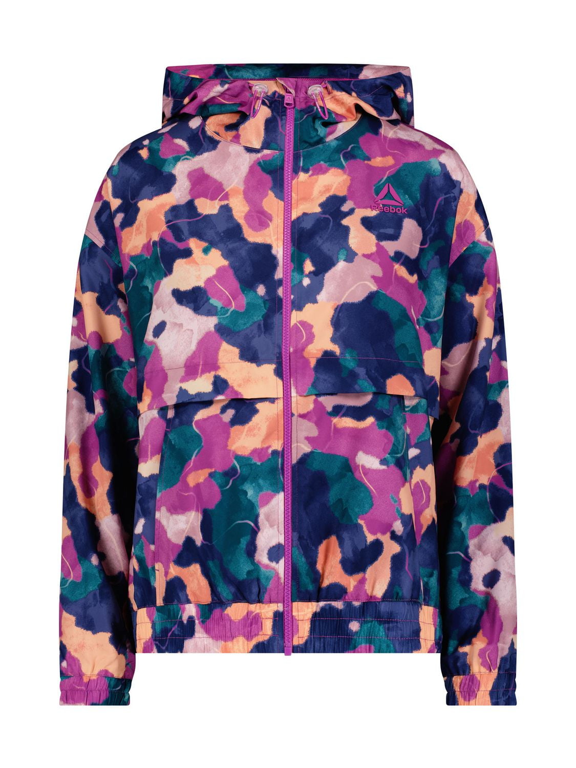 Reebok Women’s Reflex Full-Zip Printed Jacket With Pockets