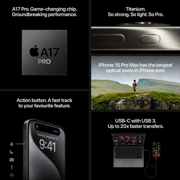 Bell/ Virgin Plus Apple iPhone 15 Pro Max 256GB 