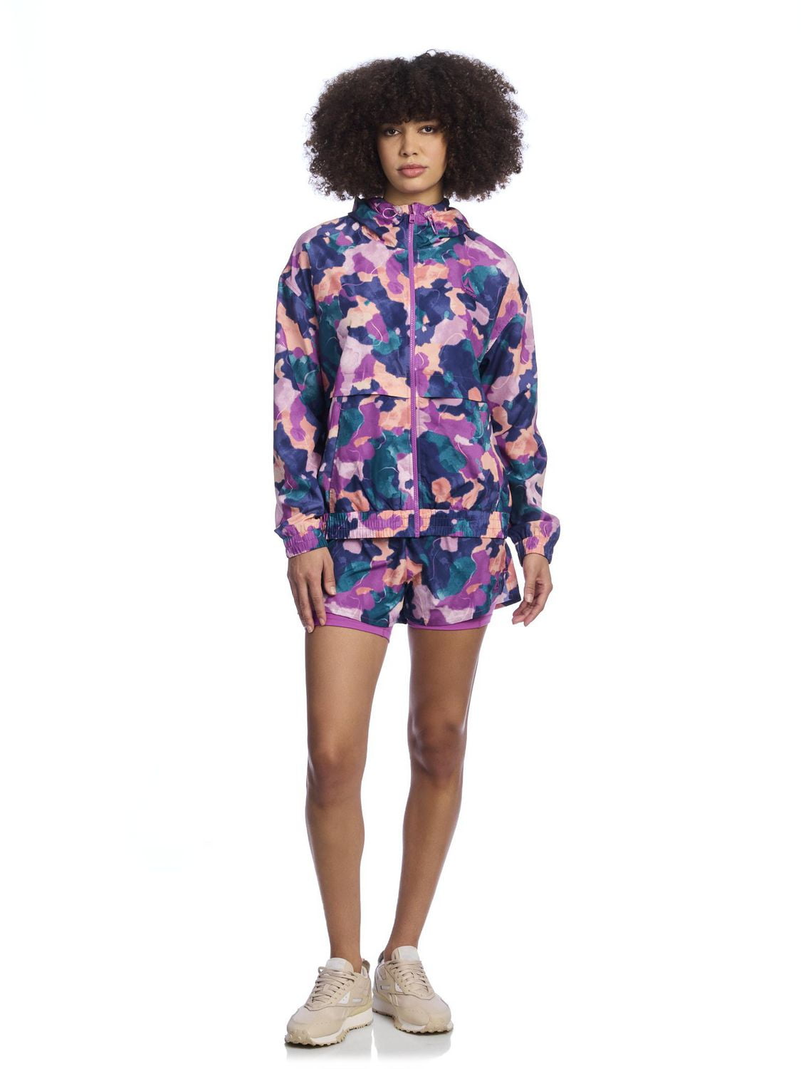 Reebok Women’s ‘Reflex’ 2-in-1 High Performance Printed Shorts with Compression, Sizes XS-2XL