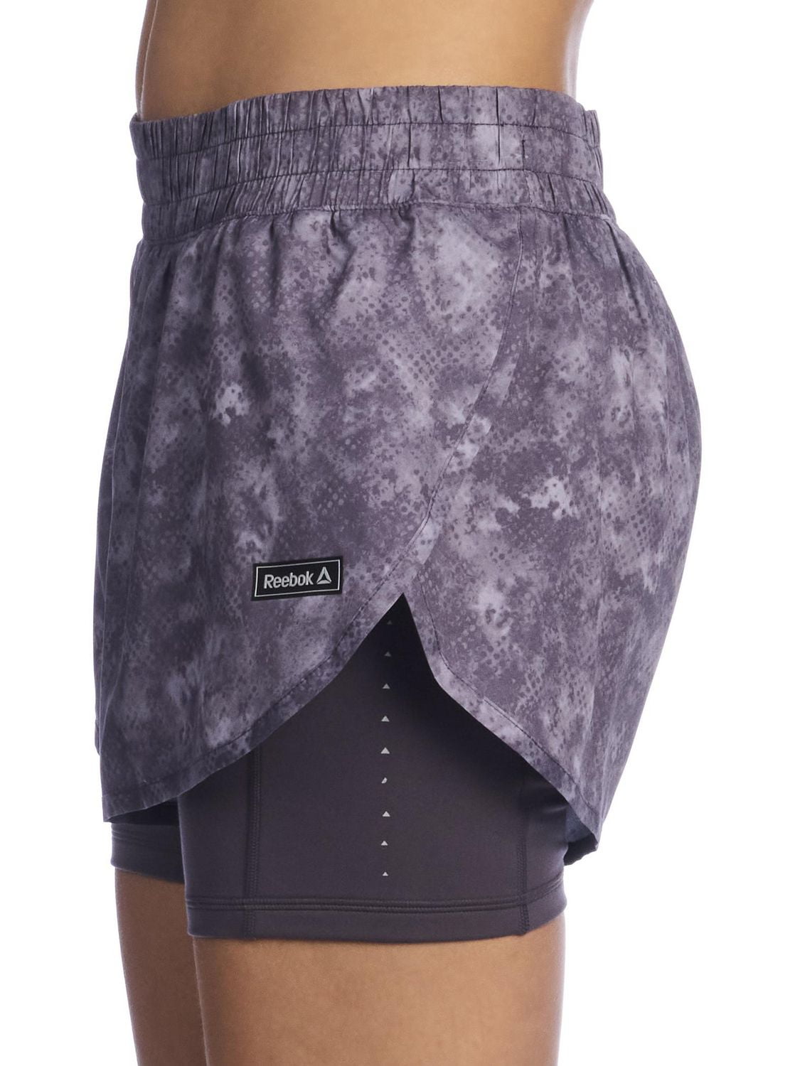 Short imprimé haute performance 2 en 1 « Sprinter » pour femme de Reebok, avec compression