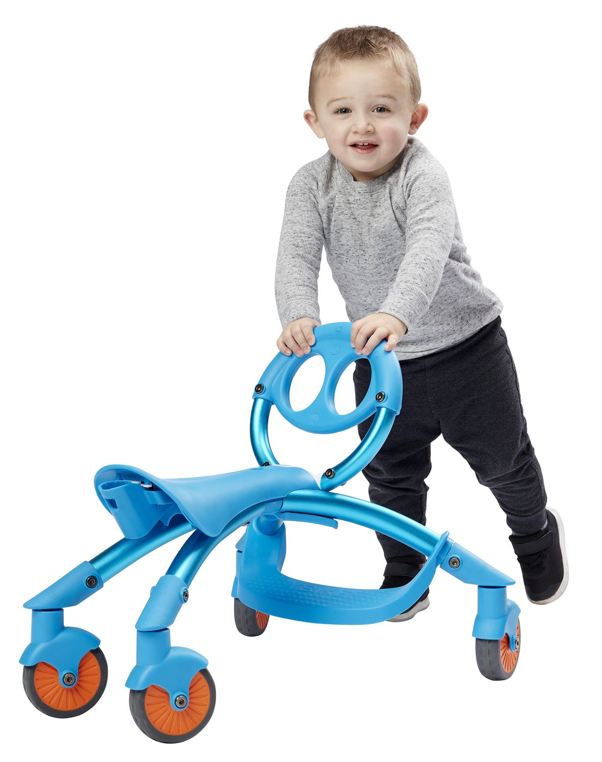 YBIKE Pewi – Trotteur poussette jouet à enfourcher pour enfant, rose