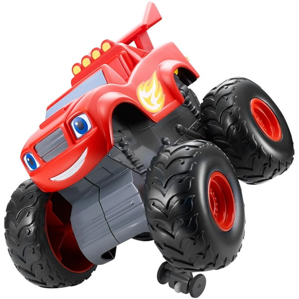 Nickelodeon Blaze and the Monster Machines Truck Satin Foil Balloon,  Red/Blue, 34-in, Helium Inflation & Ribbon Included for Birthday Party