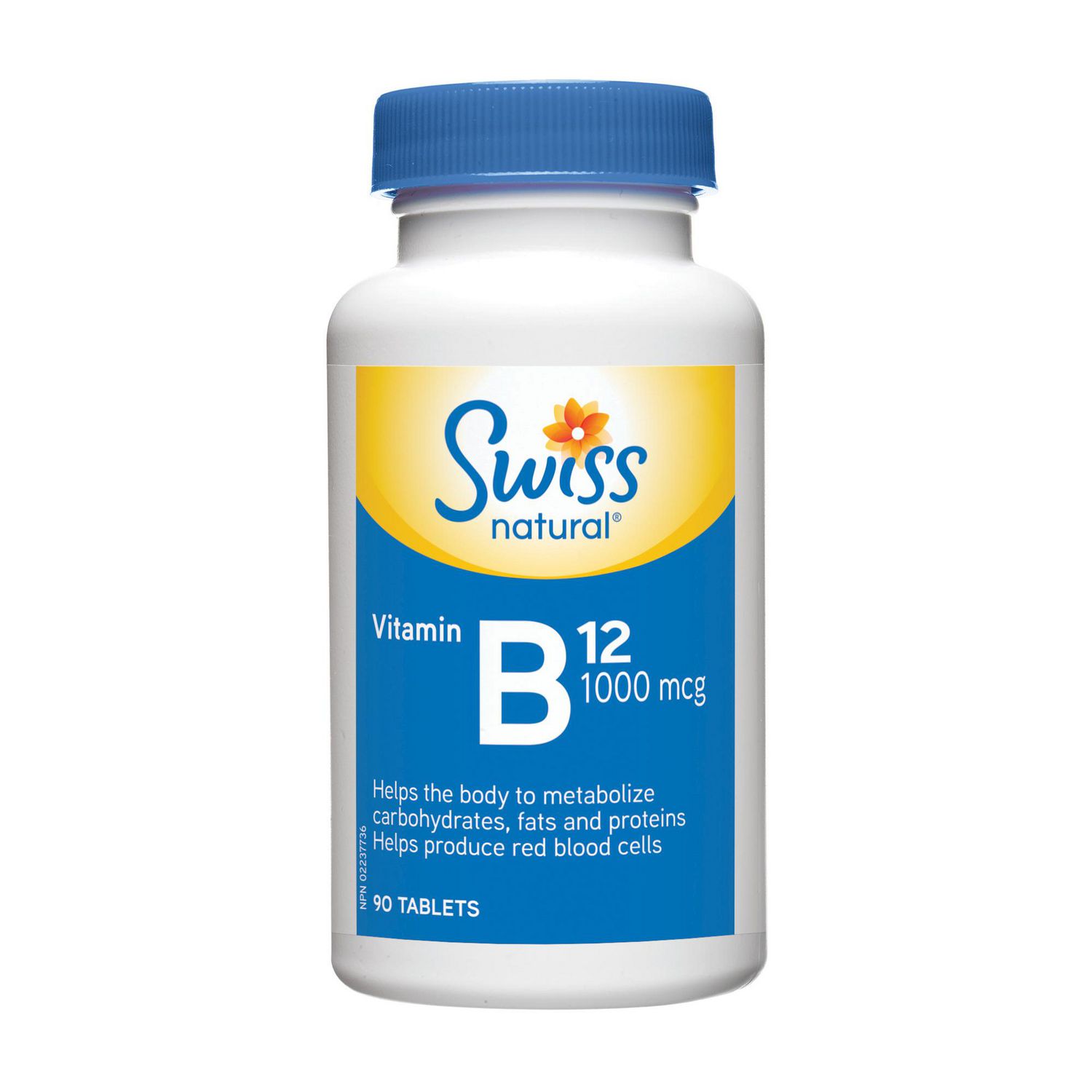 SWISS NATURAL VITAMIN B12 1000MCG 90 TABS