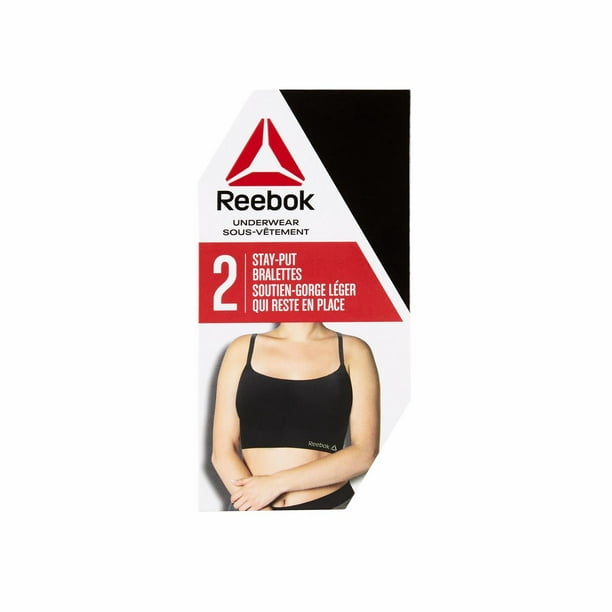 Reebok Ladies' 2 Pack Stay-Put Bralettes 