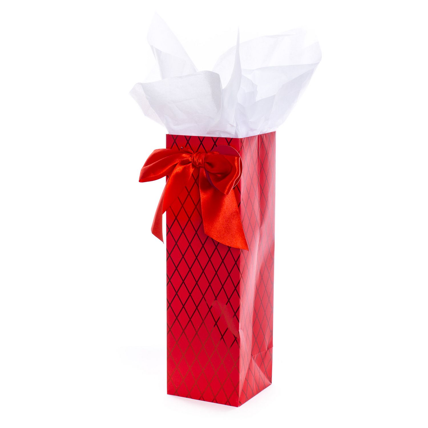 Hallmark Christmas Bottle Gift Bag with Tissue Paper (Red) | Walmart Canada