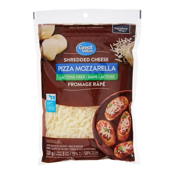 Great Value Lactose Free Pizza Mozzarella Shredded Cheese
