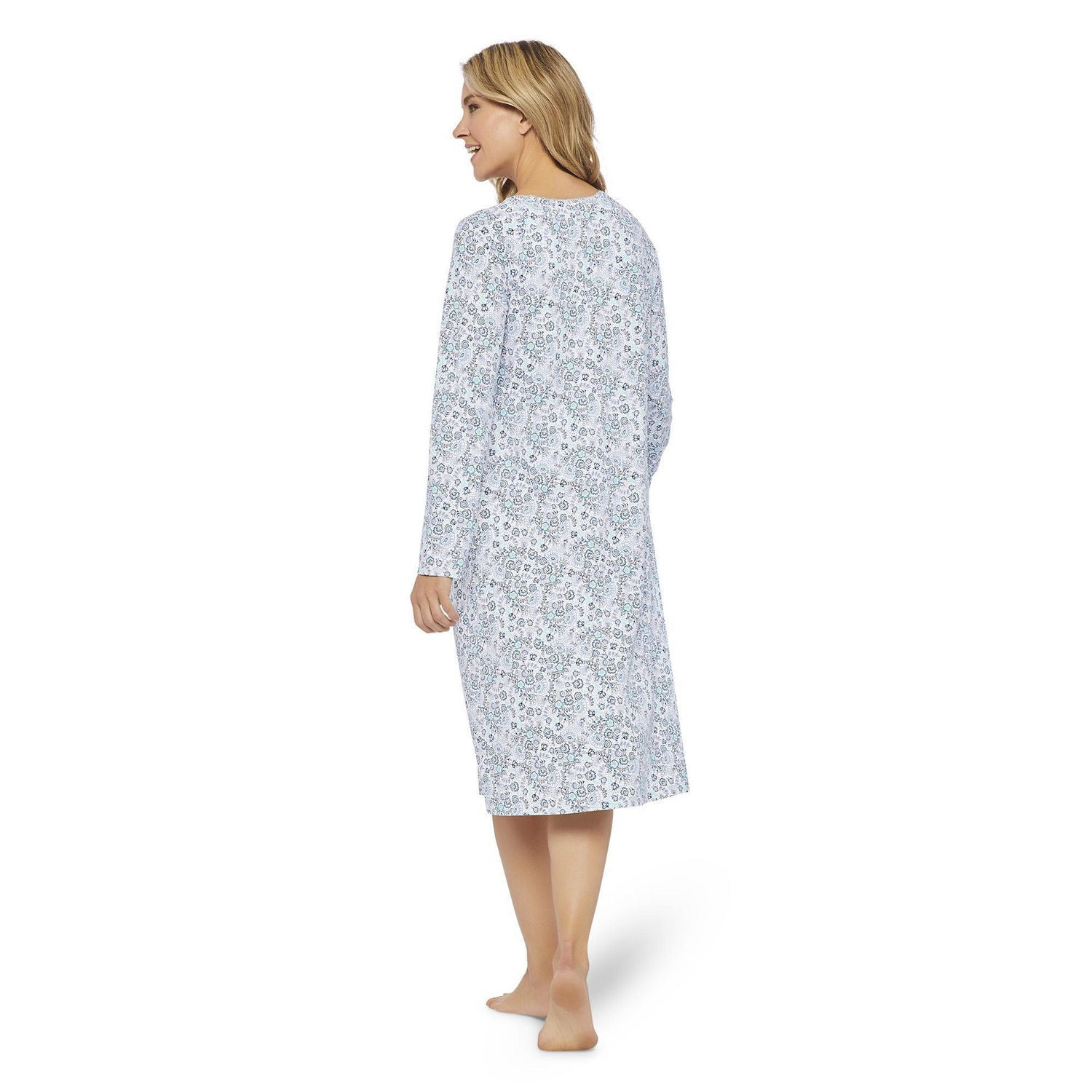 Long sleeve nightgown clearance walmart