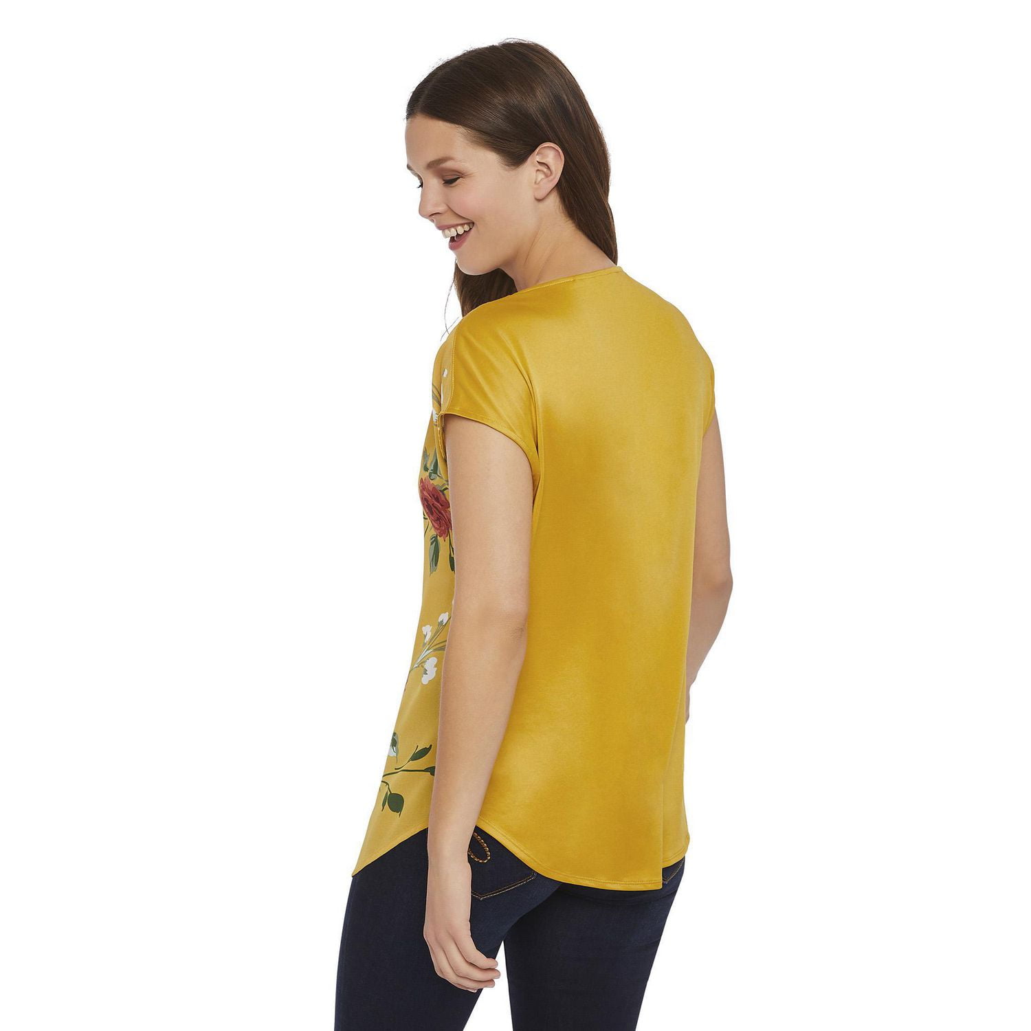 Haut plissé avec encolure en V George pour femmes