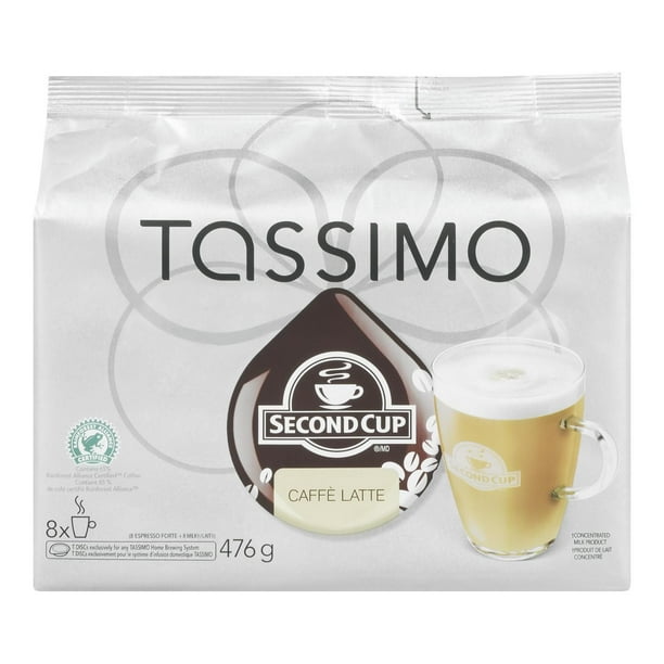 Café T-Disc Second Cup de Tassimo - Caffè Latte 8 tasses