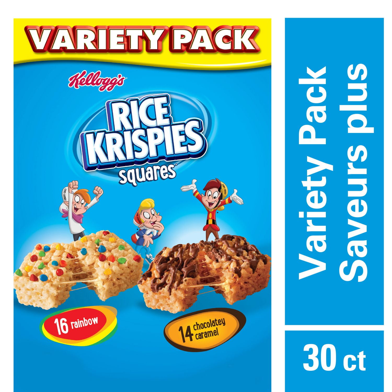Kellogg's Rice Krispies Square Bars, Variety Pack, 30 Count, 702g