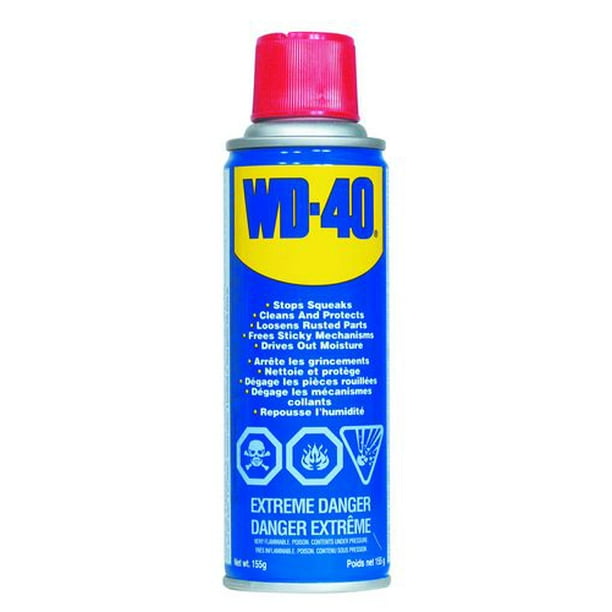 WD-40 Produit multifonction repousse l'humidité 155g - Arrête les grincements