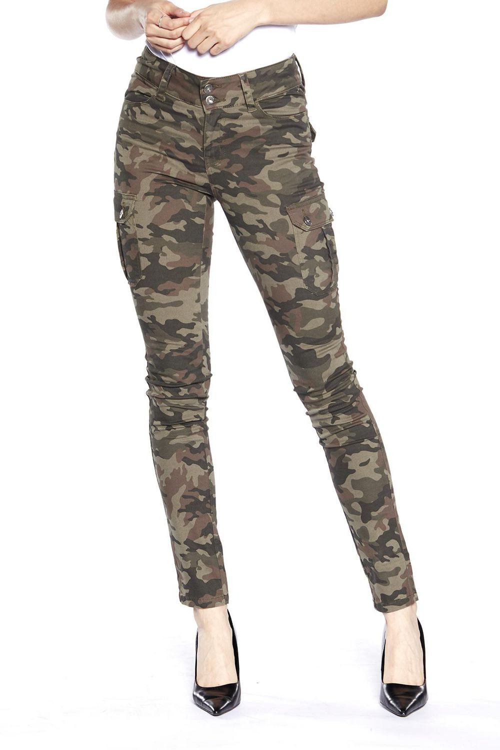 Jean skinny écourté pour femme JeaniologieMC | Camouflage