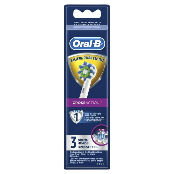 Brossettes de rechange pour brosse à dents électrique CrossAction de Oral-B