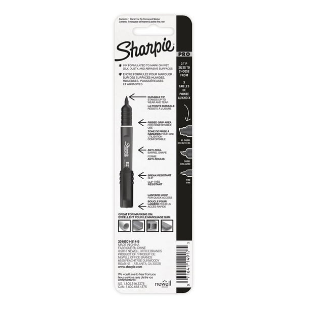 Sharpie Retractable Permanent Markers, Fine Point, Black, 2-Pack,  Retractable Markers 