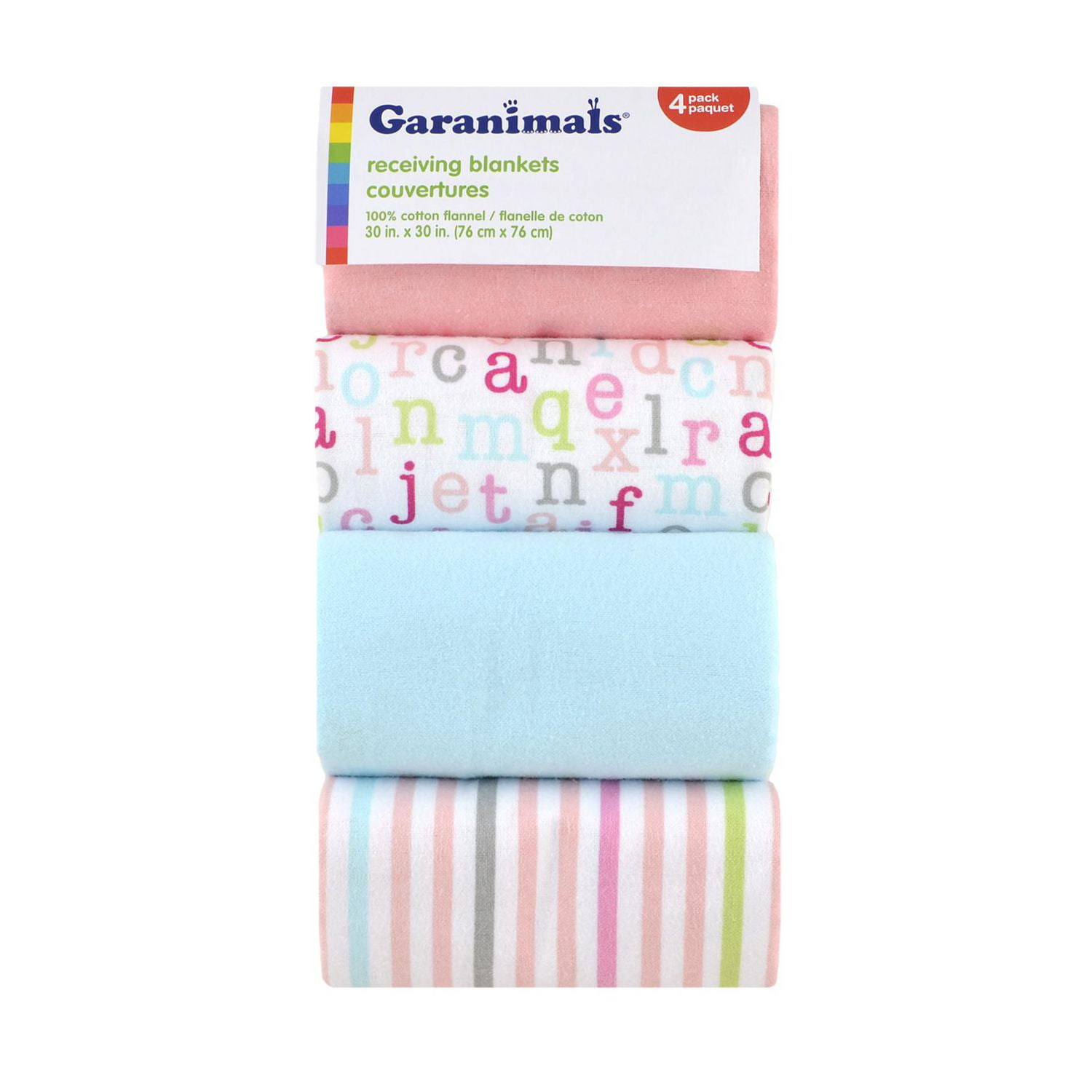 Garanimals 4Pack Receiving Blankets, Abc Girl Walmart Canada