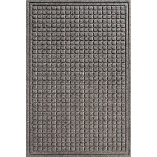 Mainstays Tapis d'entrée blocs gris pale, 3 x 4 pi