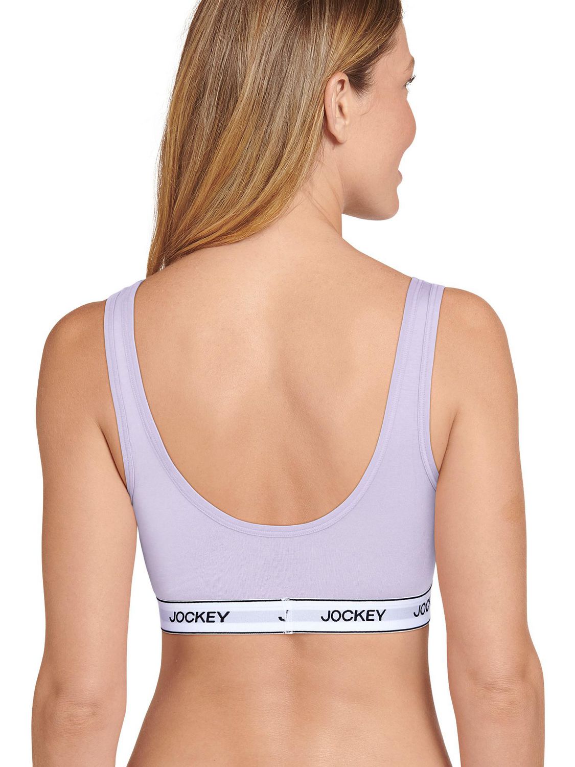 Jockey Essentials Women's Cotton Stretch Scoop Bralette, Jockey