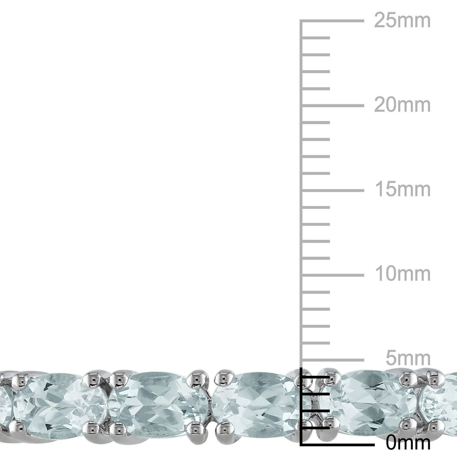 Tangelo 6-1/3 Carat T.G.W. Aquamarine Sterling Silver Tennis Bracelet, 7"