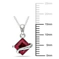 thumbnail image 2 of Tangelo 1-1/2 Carat T.G.W. Created Ruby Sterling Silver Solitaire Pendant, 18", 2 of 4