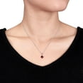thumbnail image 3 of Tangelo 1-1/2 Carat T.G.W. Created Ruby Sterling Silver Solitaire Pendant, 18", 3 of 4