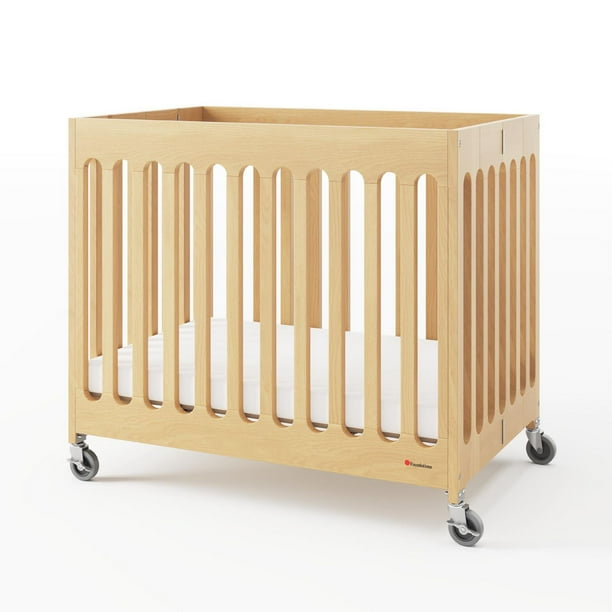 Foundations Boutique Compact Folding Mini Crib, Natural Walmart.ca
