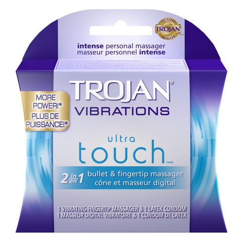 Cône et masseur digital 2-en-1 TROJAN Vibrations Ultra Touch