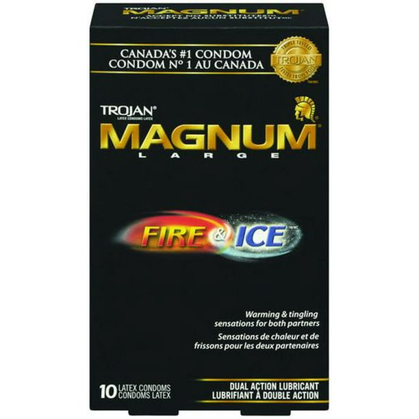 TROJAN® MAGNUM® FIRE & ICE(MD) - 10 condoms de latex lubrifiés
