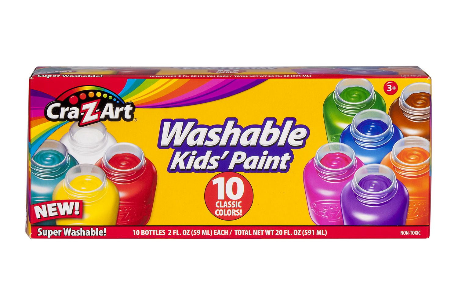 Washable Kids' Paint Bottles 10 Classic Colours Walmart Canada