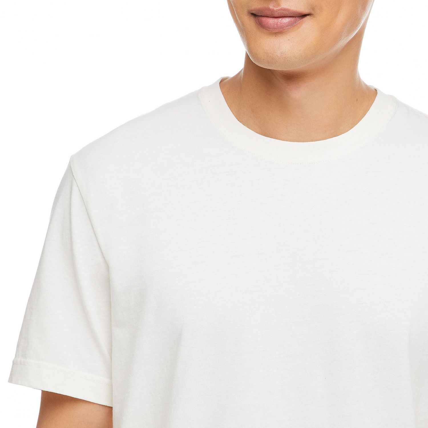 Buy Men White Solid Crew Neck Round Neck T-Shirts Online - 762219
