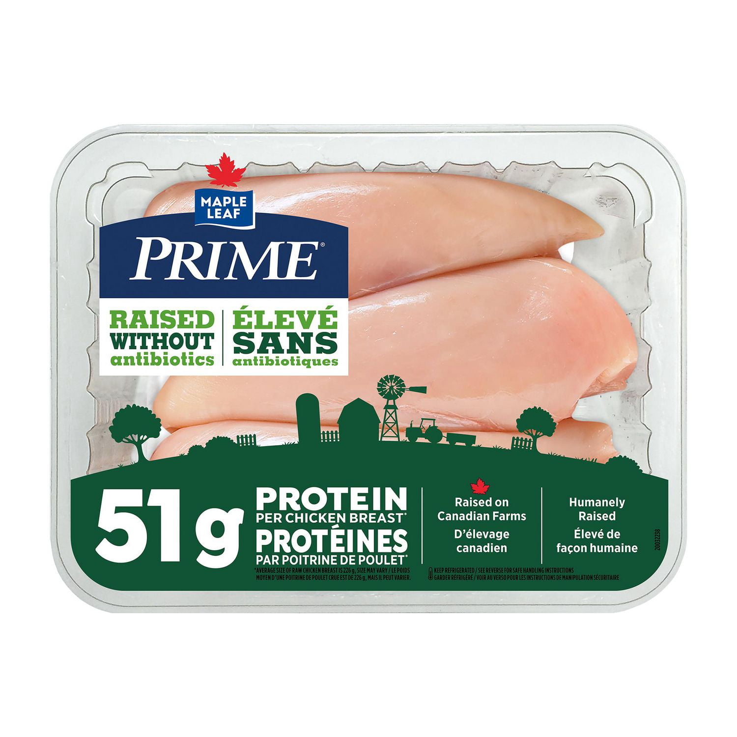 thumbnail image 2 of Prime Boneless Skinless Chicken Breasts Raised Without Antibiotics, 2 -3 pc, 0.53 - 0.85 KG, 2 of 9