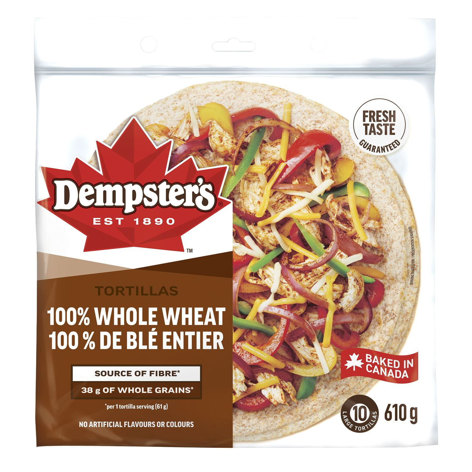 thumbnail image 2 of Dempster’s® 100% Whole Wheat Large Tortillas, 2 of 7