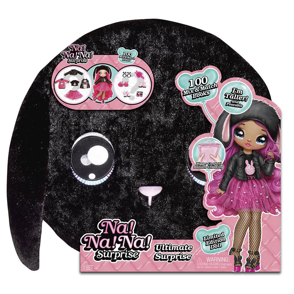 Black Bunny Na Na Na Surprise Ultimate Surprise avec nouvelle poupée plus  grande et 100+ styles à agencer et associer 