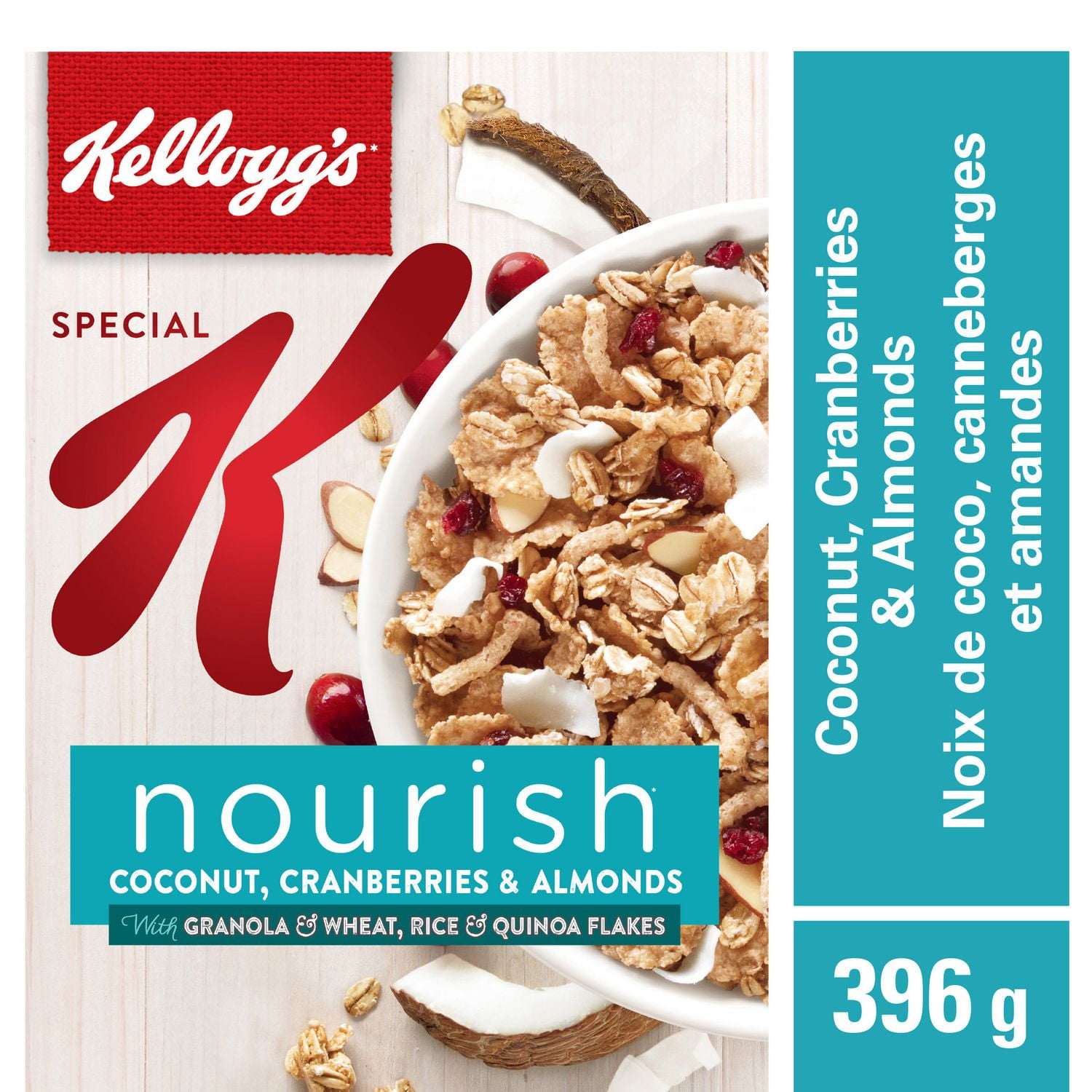 Kellogg's Special K Nourish Coconut, Cranberries & Almonds Cereal, 396g