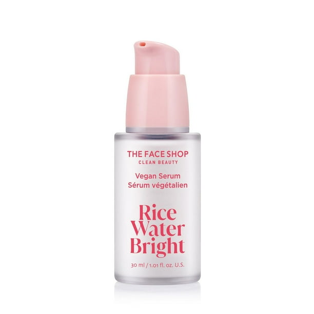 Sérum végétalien THE FACE SHOP Rice Water Bright avec acide hyaluronique et niacinamide – Soins de la peau coréens Sérum léger pour le visage