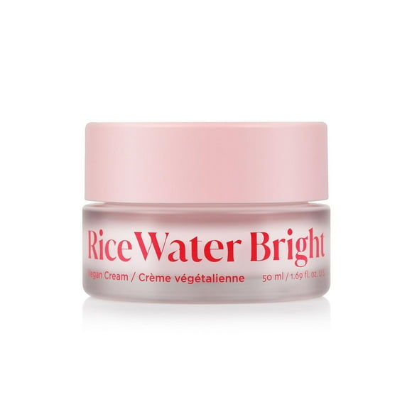 THE FACE SHOP Rice Water Bright Vegan Cream with Hyaluronic Acid and Niacinamide, Korean Skin Care, Lightweight Gel Cream