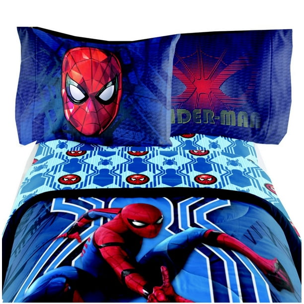 Ens. draps pour lit à 1 place Les retrouvailles de Spider-Man