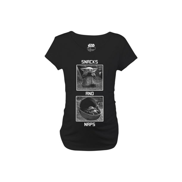 T-shirt pour femmes de maternité Star Wars Album photo Snacks Naps