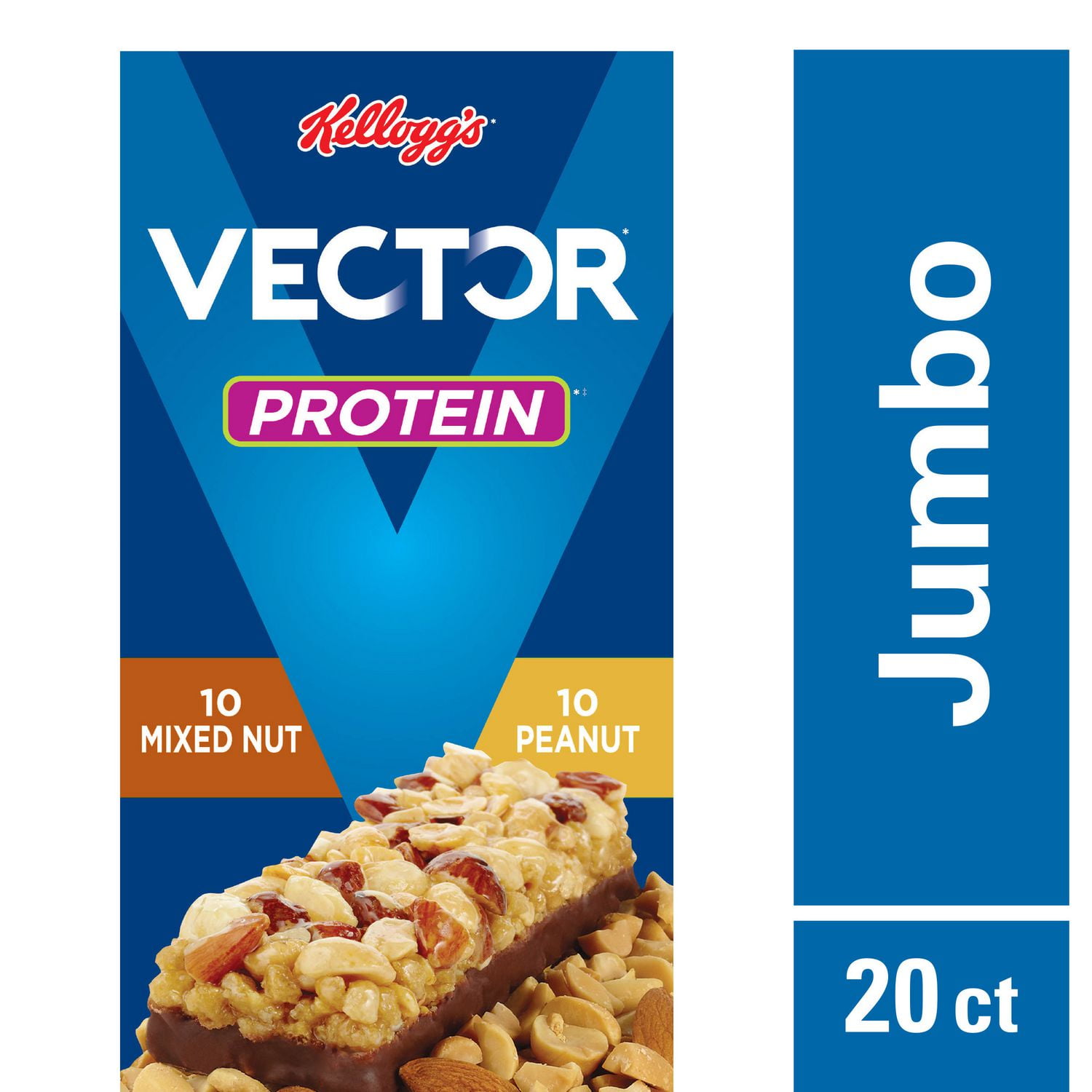 Kellogg's Vector Protein bars, Jumbo Variety Pack, 800g, 20 bars