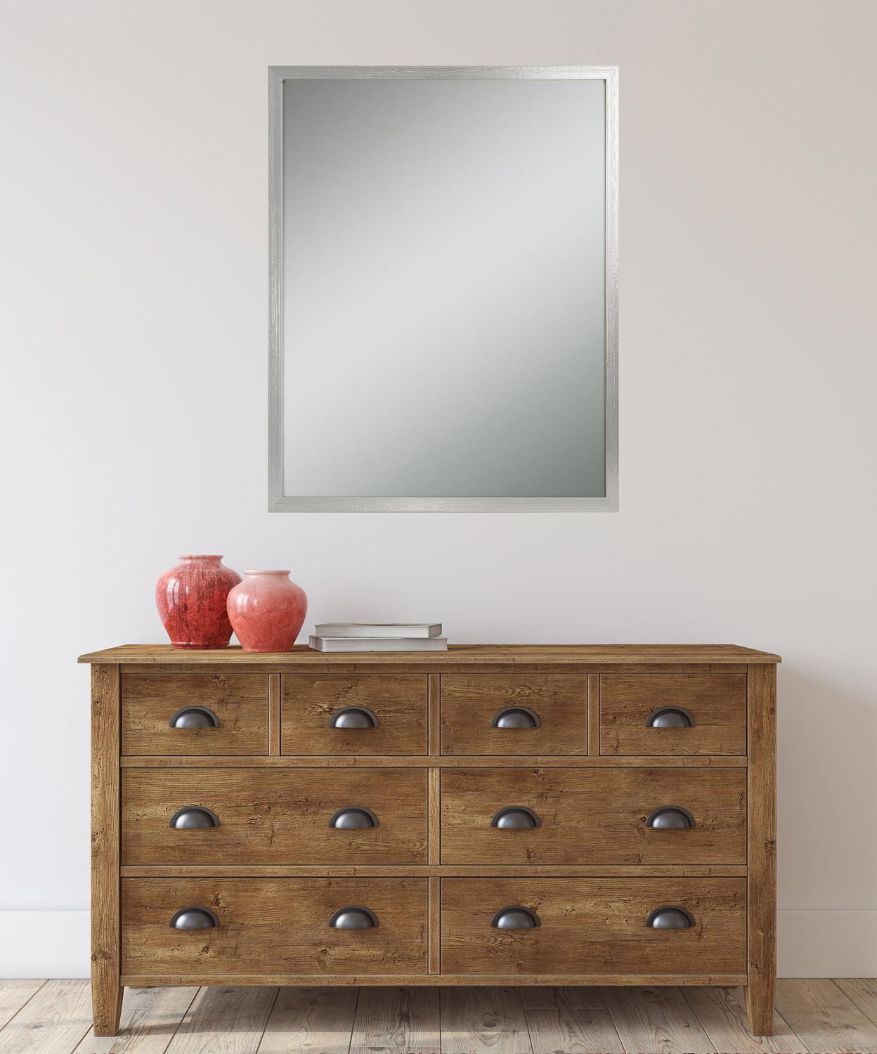 Hometrends Ultima Brushed Mirror Silver 16.50"x19.50"