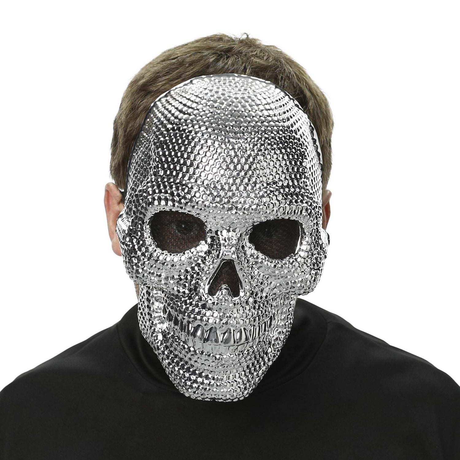 rhinestone skull mask