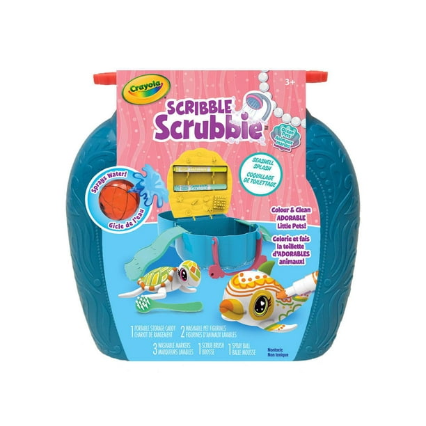 Ensemble de jeu Scribble Scrubbie avec coquillage de toilettage Crayola Adorables animaux
