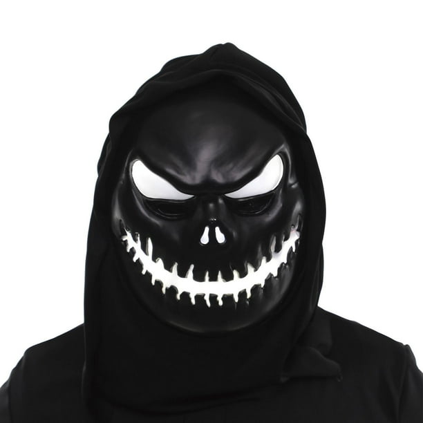 Way to Celebrate Adult Unisex Halloween Skully Mask with Hood, One size