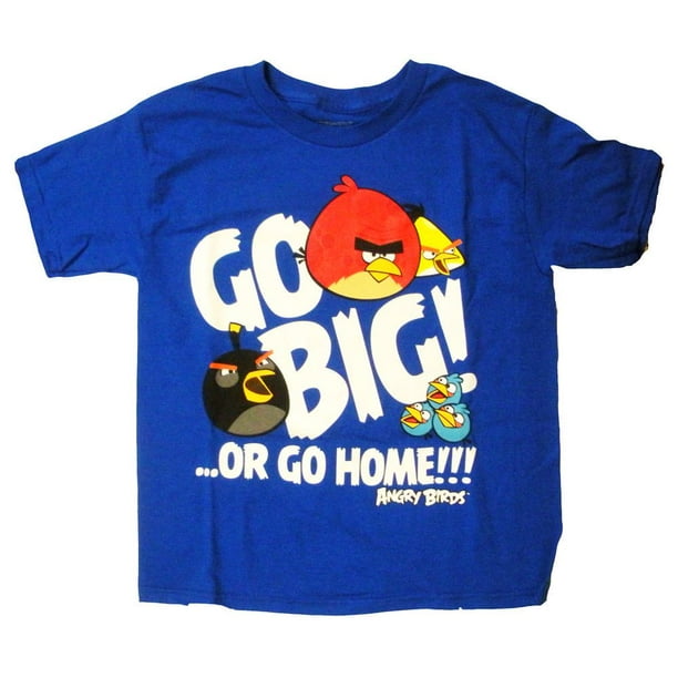 Angry Birds T-shirt à manches courtes à encolure ras du cou pour garçons