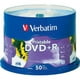 Verbati DVD + R 4.7 Go 16X Jet d'encre blanc Imprimable avec Hub de marque - Broche 50pk – image 1 sur 1