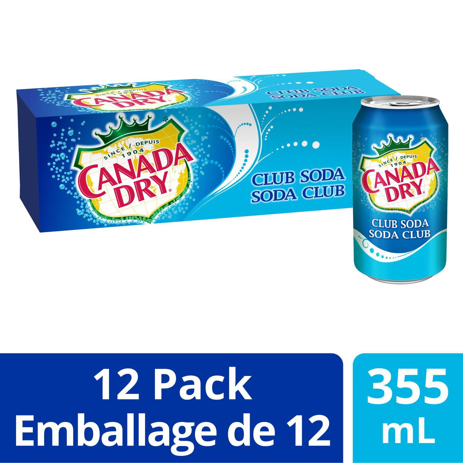 Canada Dry® Club Soda 355 mL Cans, 12 Pack Walmart Canada