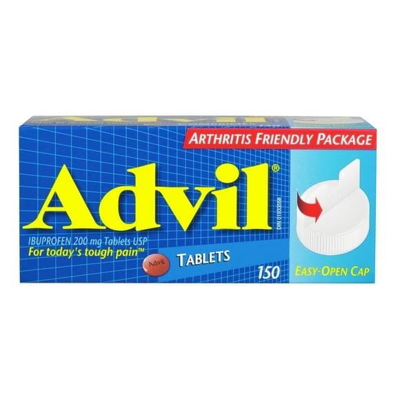 Advil Regular Strength Ibuprofen Tablets for Headaches and Pain Relief, 200 mg, 150 Count, 150 Count